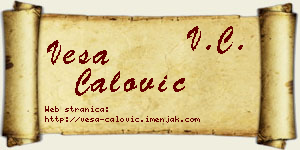 Vesa Ćalović vizit kartica